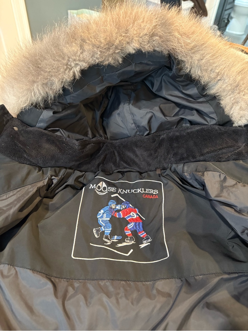 Size Medium Black Kids Moose Knuckles Coat. Good as New :)